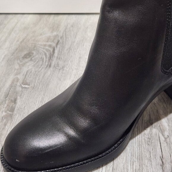 Clarks Mascarpone Bay Ankle Boot Black Leather Size 9.5M - Picture 3 of 5